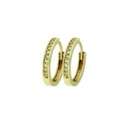 Creool diamant rail HSI 0,15 ct geelgoud