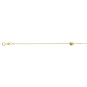 Armband diamant hart HSI 0,01 ct 18 karaat geelgoud