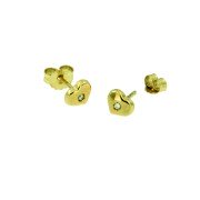 Oorsteker diamant hart HSI 0,02 ct 18 karaat geelgoud
