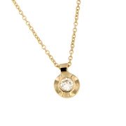 Collier diamant hanger inclusief collier 42-45 cm HSI 0,05 ct geelgoud