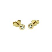 Oorsteker diamant HSI 0,10 ct geelgoud