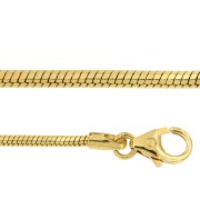 Slangen colliers zeskant 45 cm geelgoud 0,70 - 1,20 mm