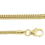 Slangen colliers rond 50 cm geelgoud 1,20 - 1,40 mm