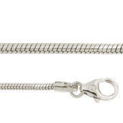 Slangen colliers zeskant 50 cm witgoud 1,00 mm