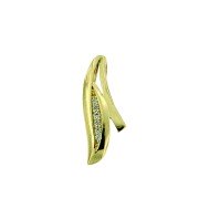 Hanger fantasie zirkonia geelgoud 20 mm