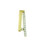 Hanger fantasie zirkonia geelgoud 20 mm