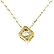 Symbol Chain '48' CubicZ geelgoud 42 - 45 cm