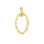 Hanger fantasie ovaal geelgoud 