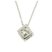 Symbol Chain '48' CubicZ witgoud 42 - 45 cm
