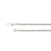Armband anker dik ovaal 19,50 cm witgoud 