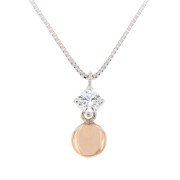 Collier bengelende cirkel zikronia bicolor 