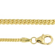 Vossestaart collier 45 cm geelgoud 1,30 mm