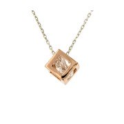 Symbol Chain '48' CubicZ bicolor wit - rood 42 - 45 cm