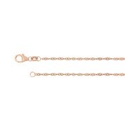 Collier gourmet gedraaid 45 cm roségoud