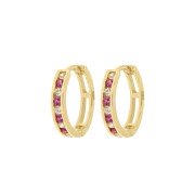 Klapcreool zirkonia wit-roze
